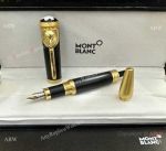 AAA Copy Mont blanc Rudyard Kipling Fountain Pen Matt Black and Gold Clip
